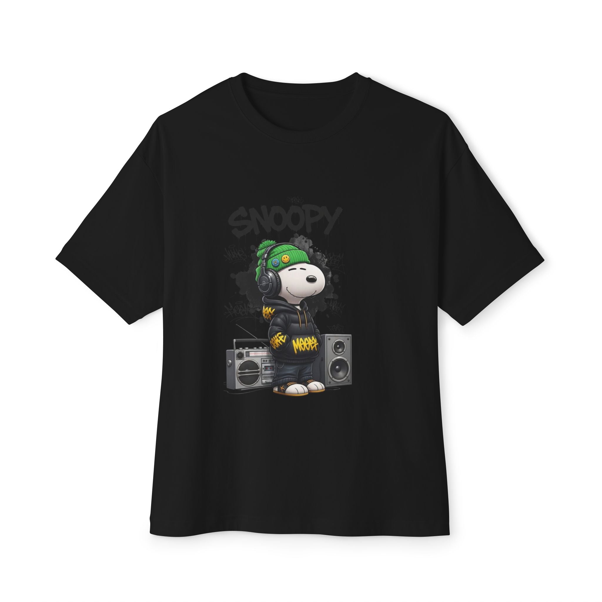 Snoopy DJ Graphic Tee — Oversized Boxy Streetwear T-Shirt