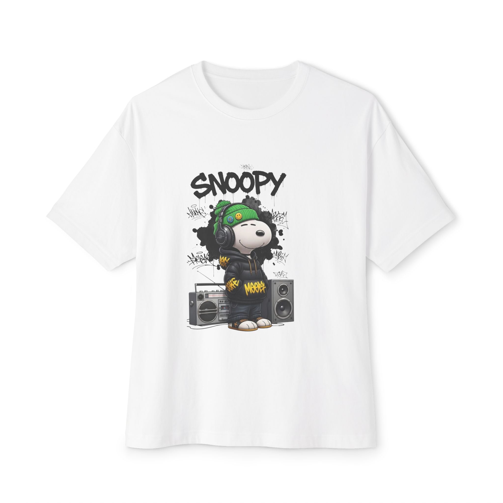 Snoopy DJ Graphic Tee — Oversized Boxy Streetwear T-Shirt