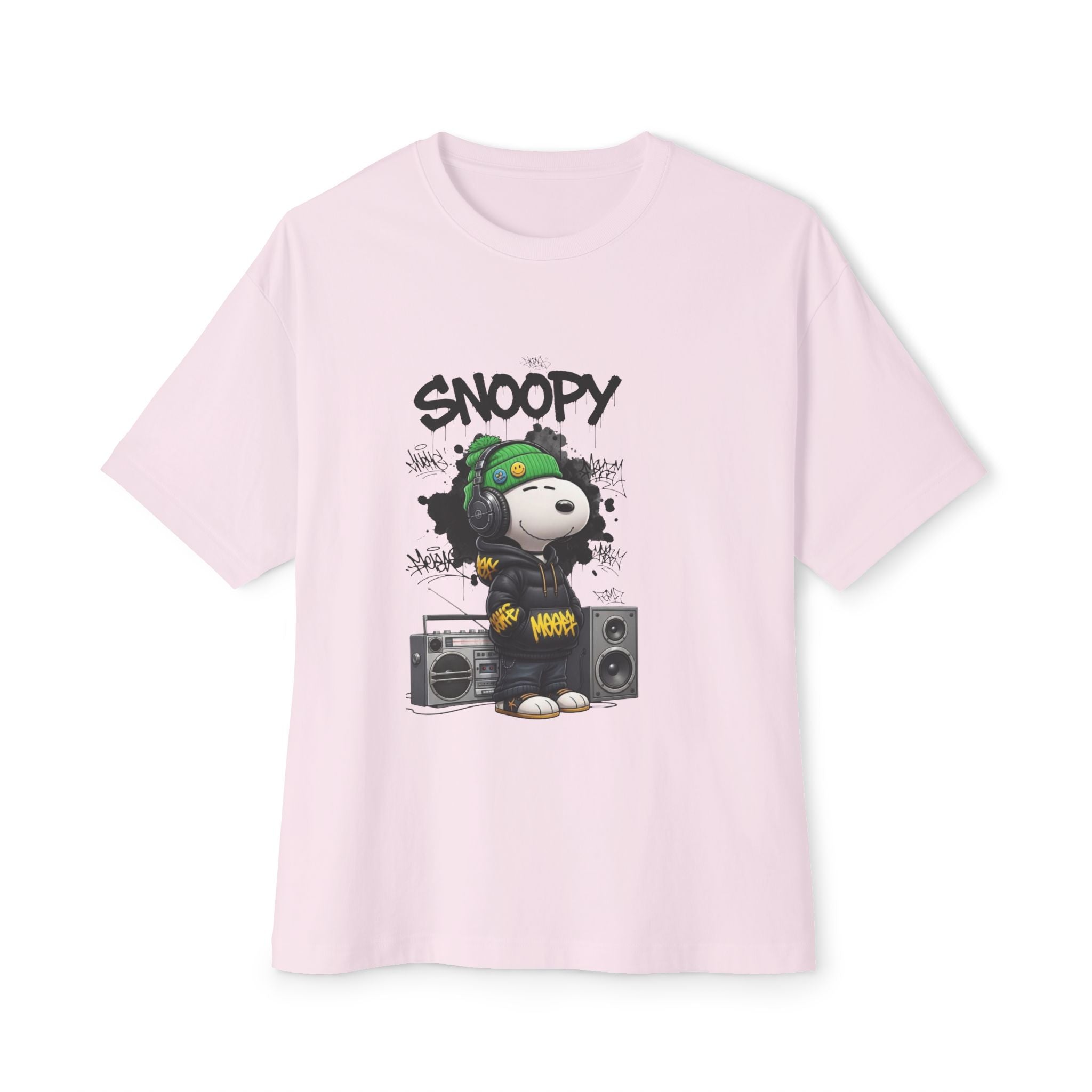 Snoopy DJ Graphic Tee — Oversized Boxy Streetwear T-Shirt